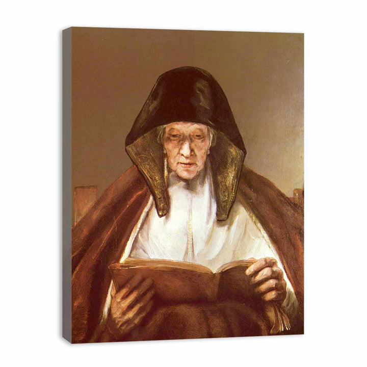 Old woman, reading Polski Starsza pani Painting