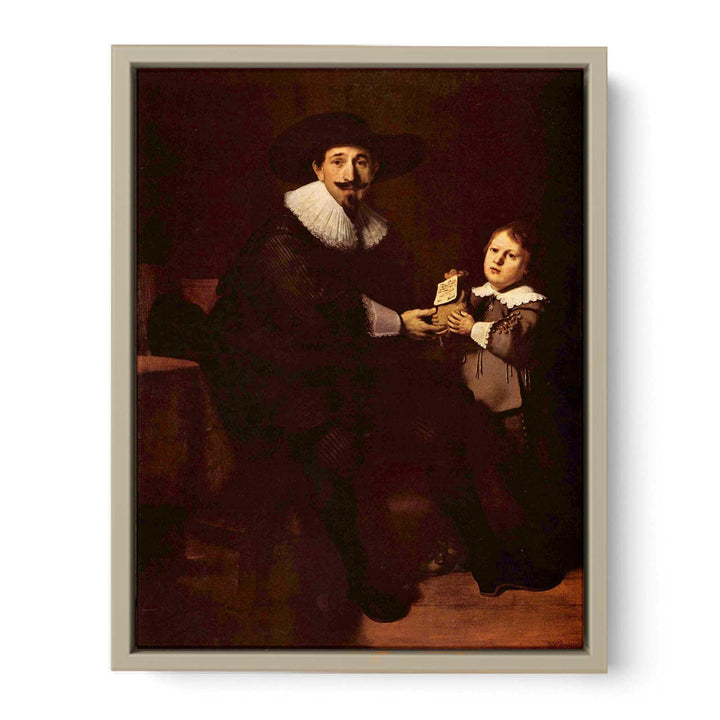 Portrait of Jan and his son Caspar Pellicone Painting