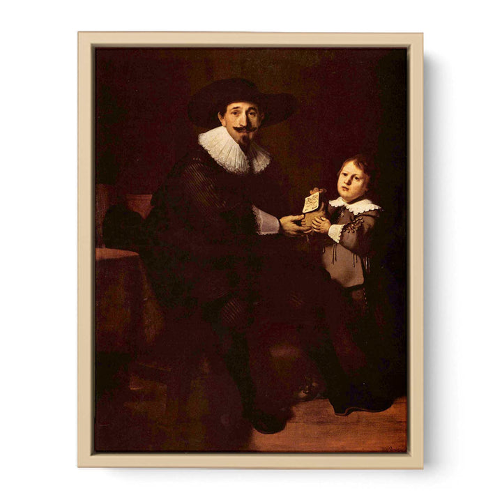 Portrait of Jan and his son Caspar Pellicone Painting