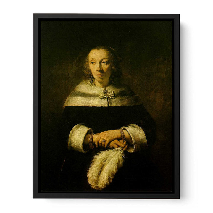Portrait of a Lady with an Ostrich-Feather Fan c. 1660
 Painting