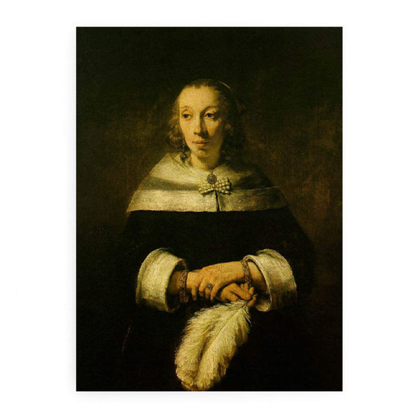 Portrait of a Lady with an Ostrich-Feather Fan c. 1660
 Painting