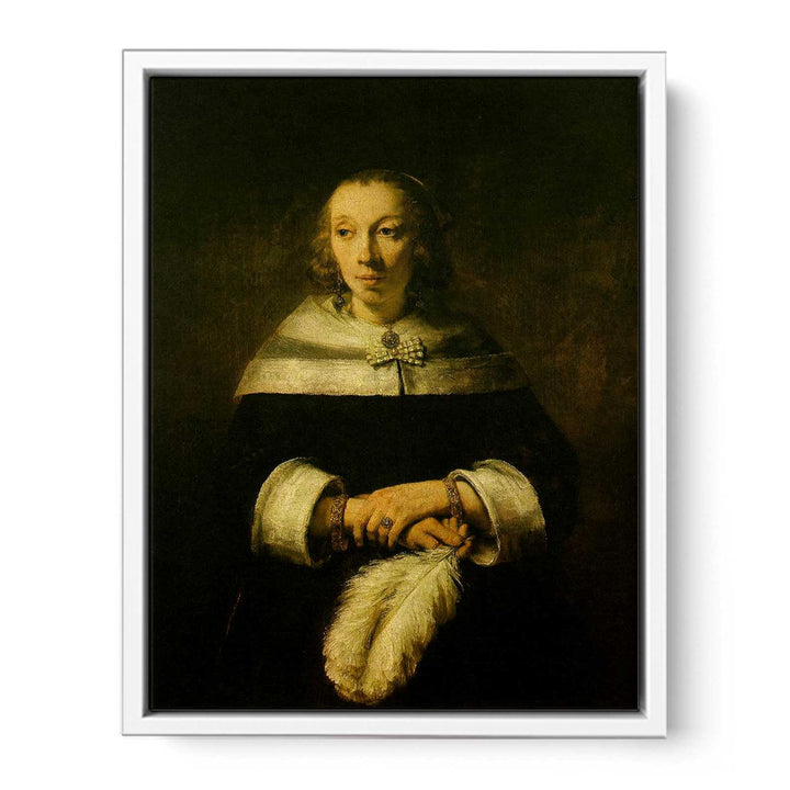 Portrait of a Lady with an Ostrich-Feather Fan c. 1660
 Painting