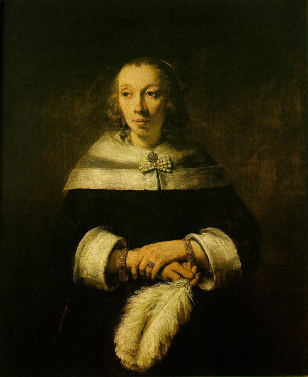 Portrait of a Lady with an Ostrich-Feather Fan c. 1660 