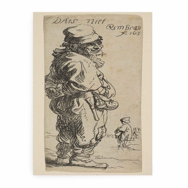 A peasant replying 'dats niet'
 Painting