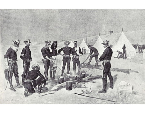Roasting the Christmas Beef in a Cavalry Camp 