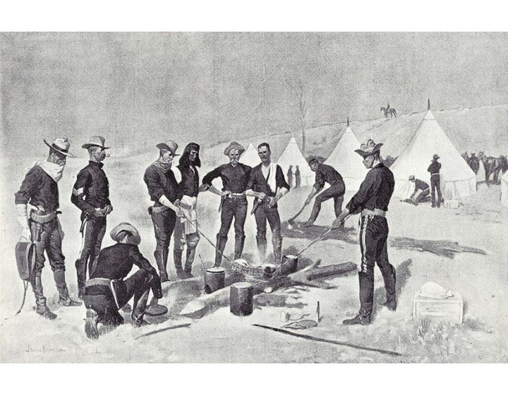 Roasting the Christmas Beef in a Cavalry Camp 