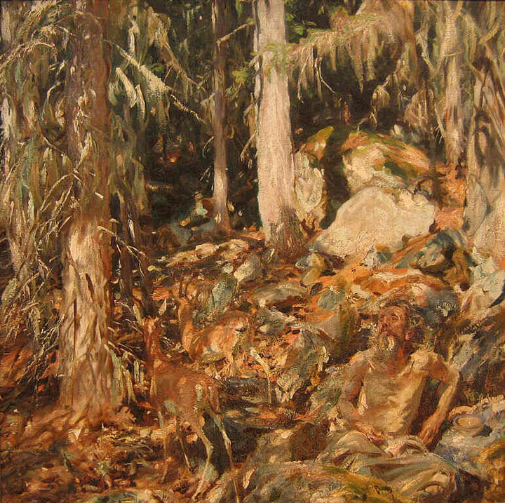 The Hermit Painting by John Singer Sargent