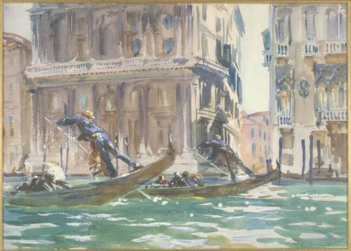 On the Canal] Painting by John Singer Sargent