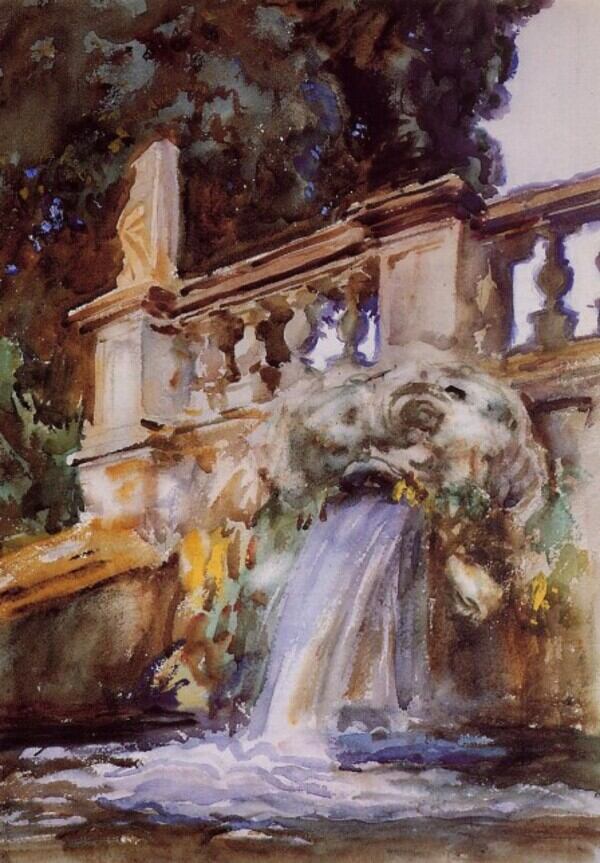 Villa Torlonia, Frascati Painting by John Singer Sargent