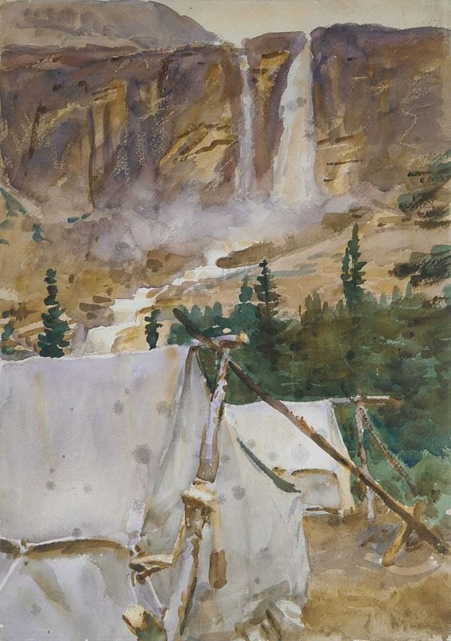 Camp and Waterfall 1916 