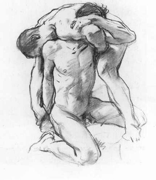 Male Nudes Wrestling 
