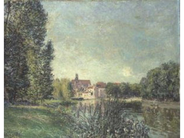 The Loing Canal and the Church at Moret, 1886