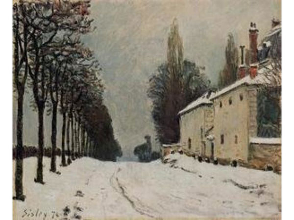 Snow On The Road Louveciennes Chemin De La Machine