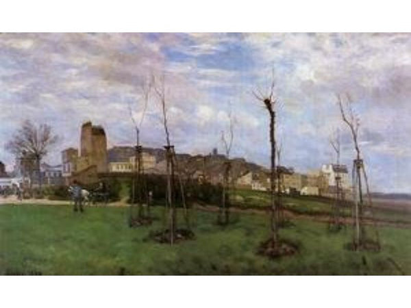 View of Montmartre from the Cite des Fleurs, Les Batignolles, 1869