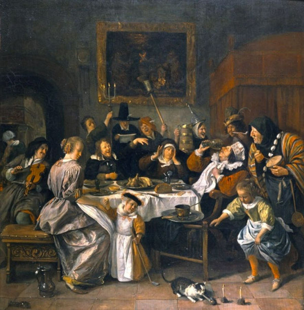 Twelfth Night Painting by Jan Steen