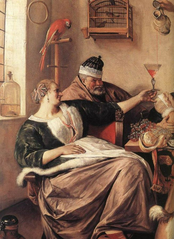 The Artist's Family (detail) c. 1663 Painting by Jan Steen