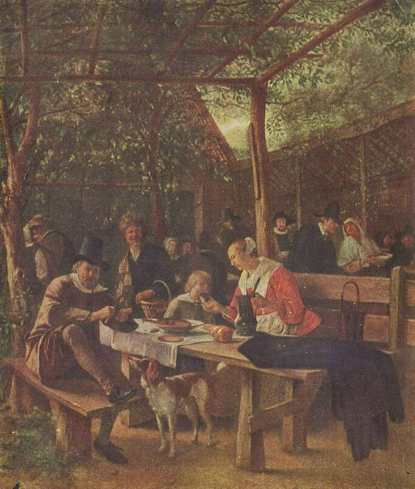 The Garden outside an Inn Painting by Jan Steen