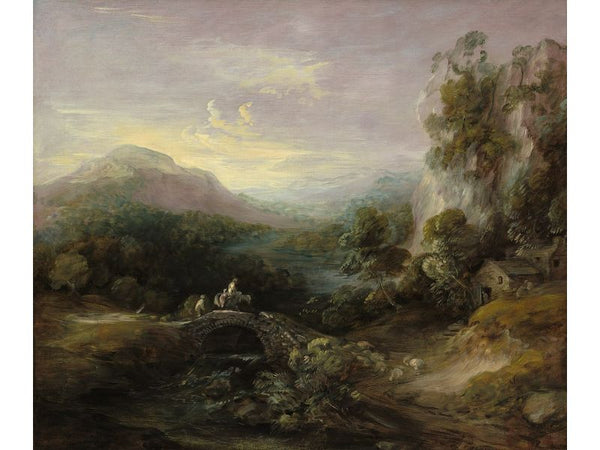 Mountain Landscape with Bridge 