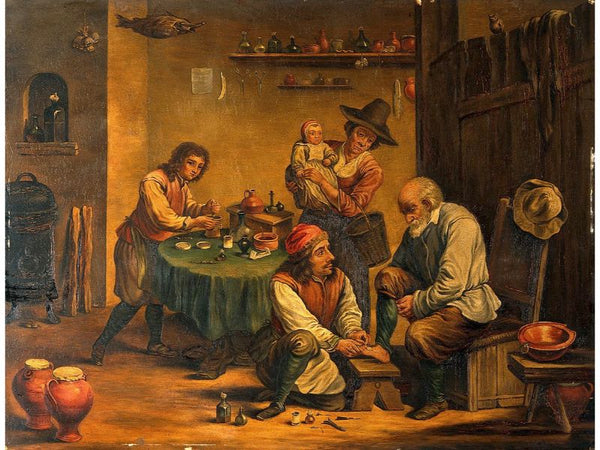 Surgeon Tending the Foot of an Old Man 