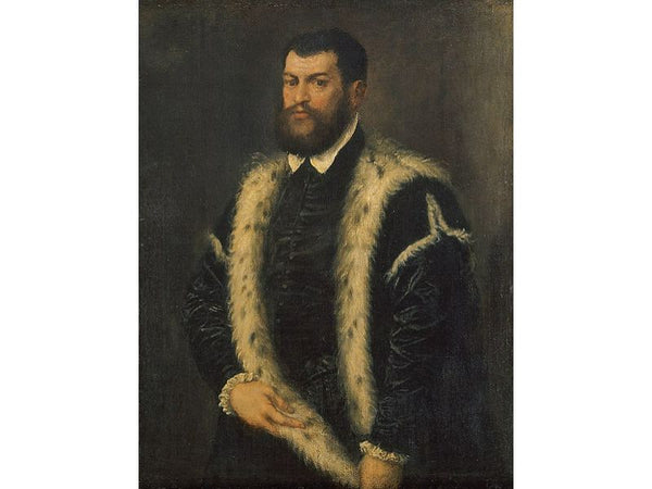 Portrait of a man with ermine coat