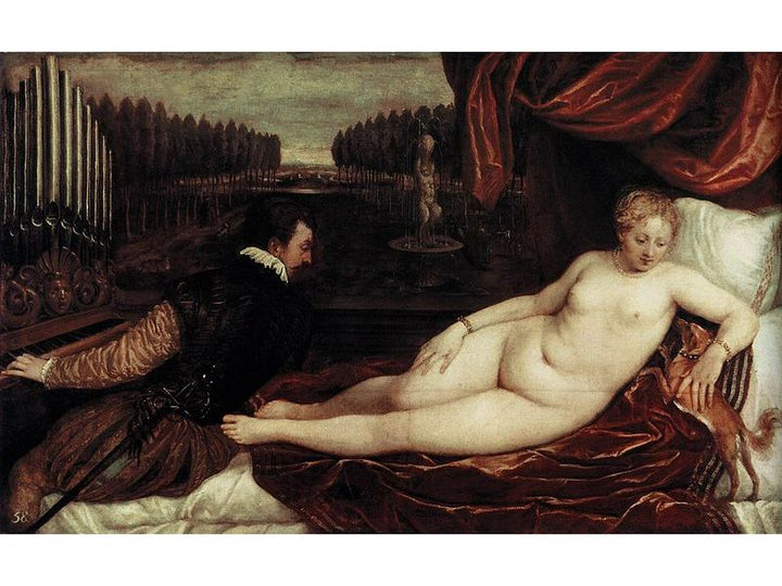 Venus and an Organist and a Little Dog