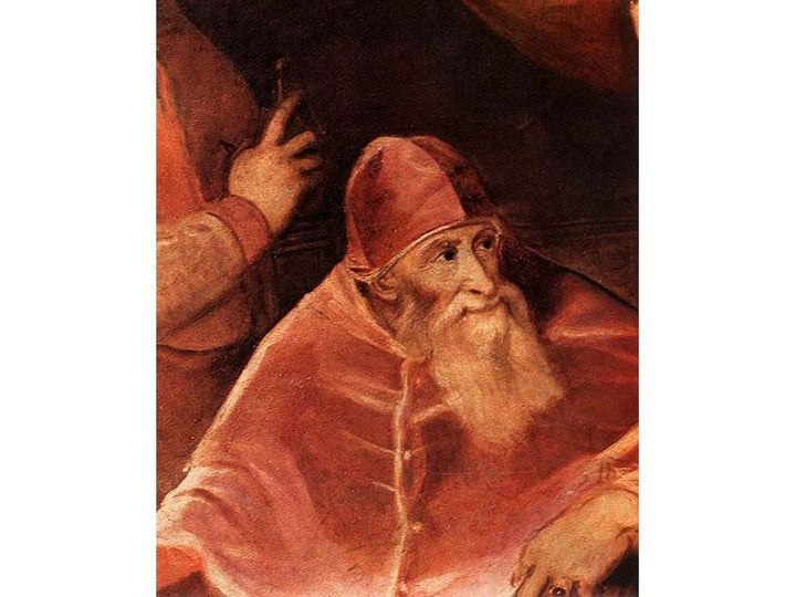 Pope Paul III with his Grandsons Alessandro and Ottavio Farnese (detail) 1546