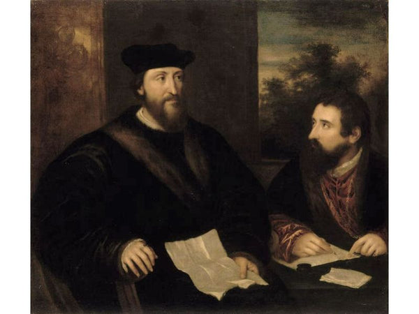 French Cardinal Georges d'Armagnac and his secretary G. Philandrier