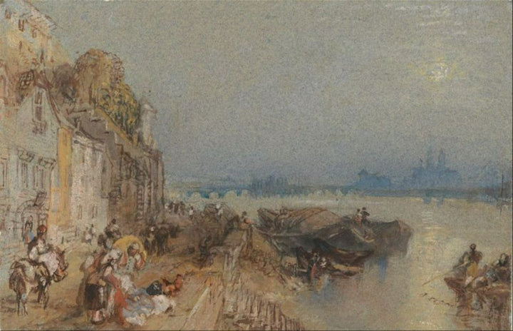 Tours, Sunset Looking Backwards, c.1826-30 Painting by Joseph Mallord William Turner