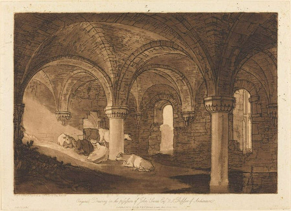 The Crypt of Kirkstall Abbey, from the Liber Studiorum, 1812 