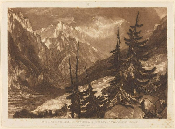 The Source of the Arveron, from the Liber Studiorum, engraved by the artist, 1816 