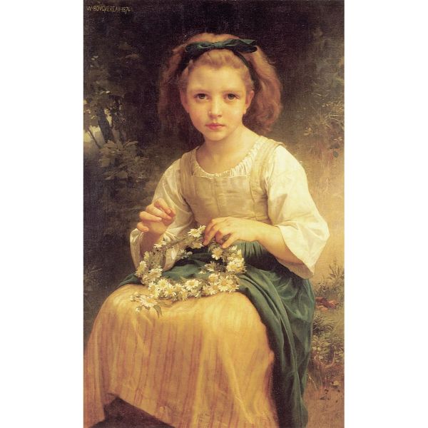 Enfant tressant une couronne (Child braiding a crown)