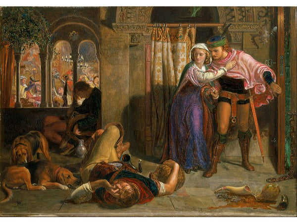 Eve of Saint Agnes; The Flight of Madeleine and Porphyro during the Drunkenness attending the Revelry