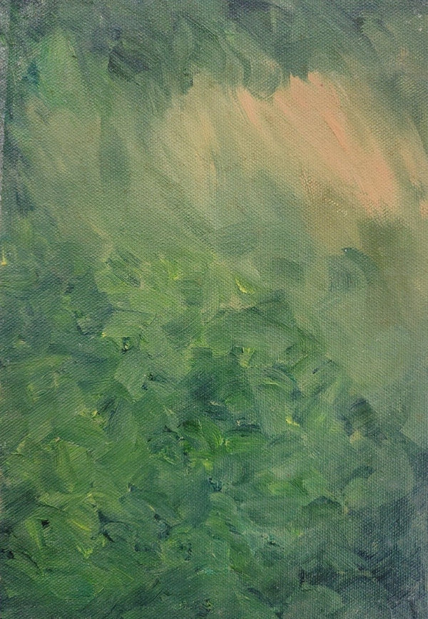 Abstract Forest Oil Painting 