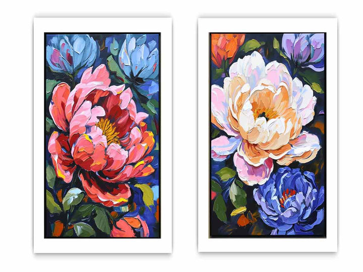 2 Panel Flower Wall Art Painting