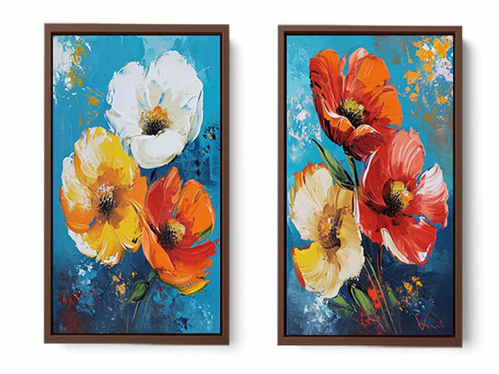 Flower Wall Art Painting 2 peicet Set