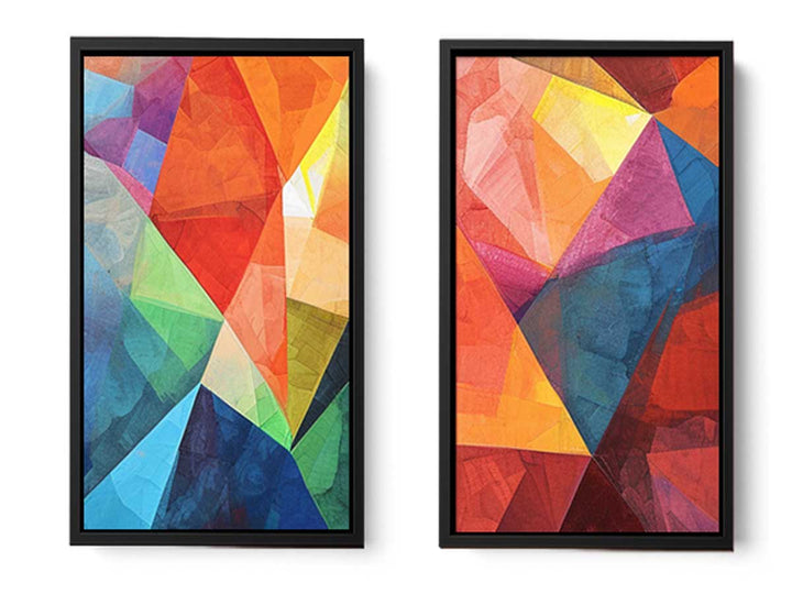 2 Panel Geometric Circle Art Painting