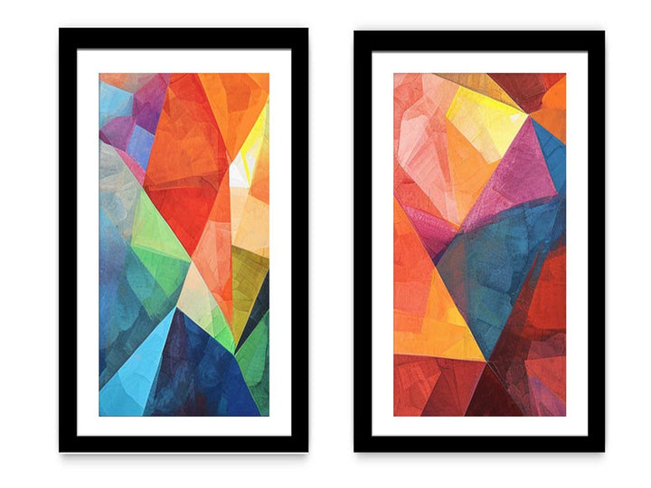 2 Panel Geometric Circle Art Painting