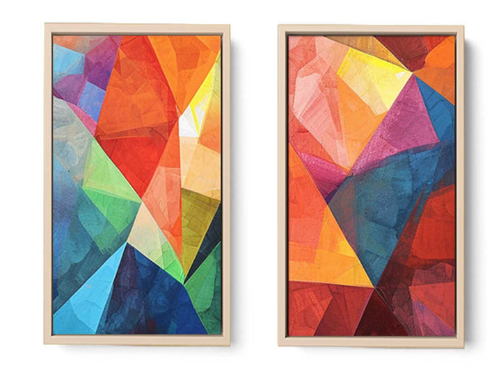 2 Panel Geometric Circle Art Painting