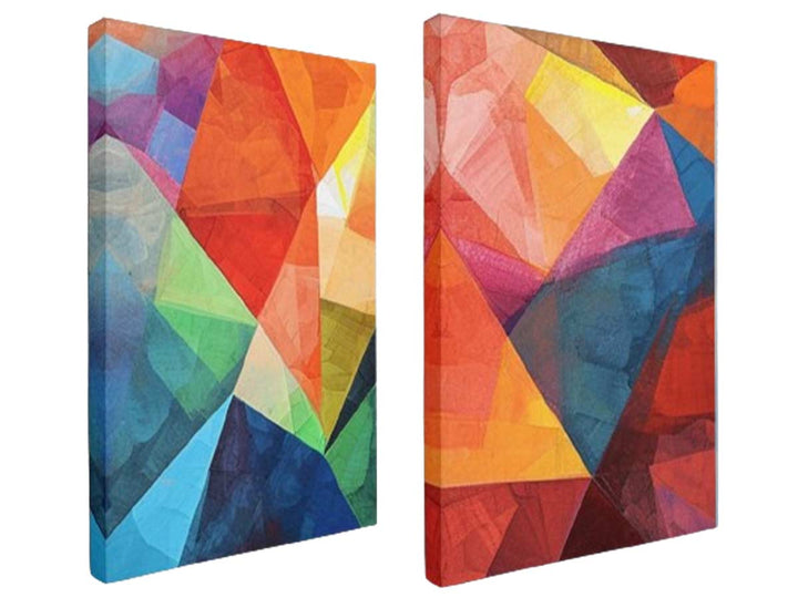 2 Panel Geometric Circle Art Painting