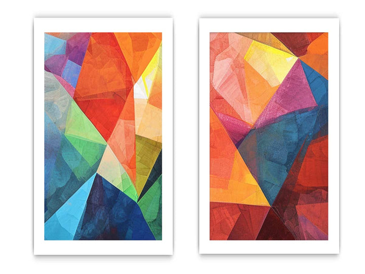 2 Panel Geometric Circle Art Painting