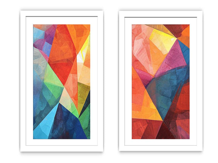 2 Panel Geometric Circle Art Painting