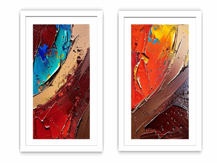 2 Panel Group Art  Painting