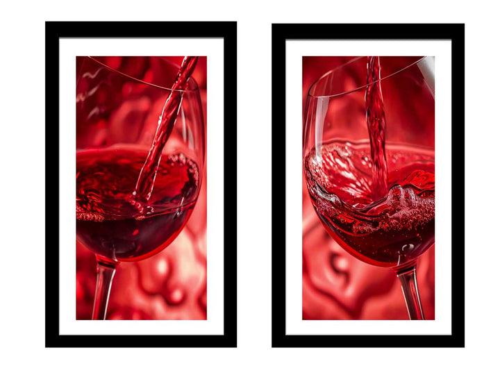 wine splash 2 peice wall art