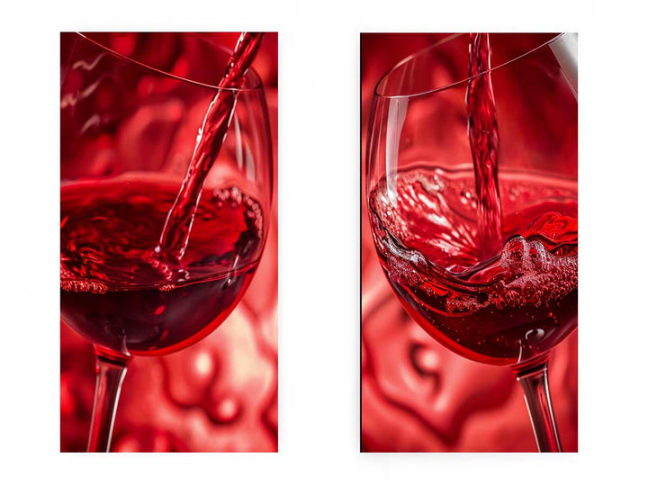 wine splash 2 peice wall art