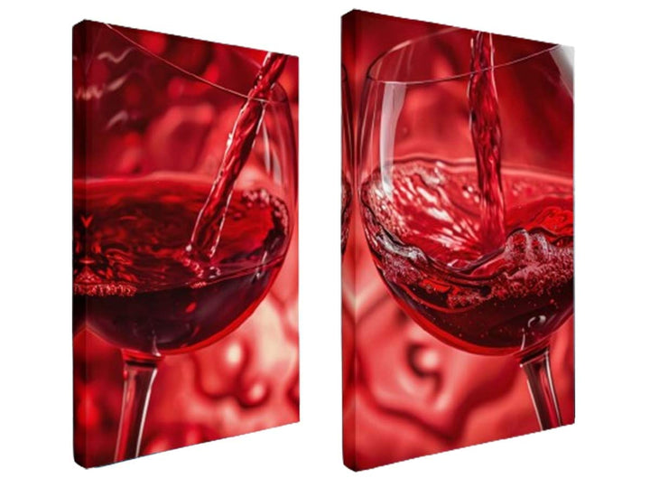wine splash 2 peice wall art