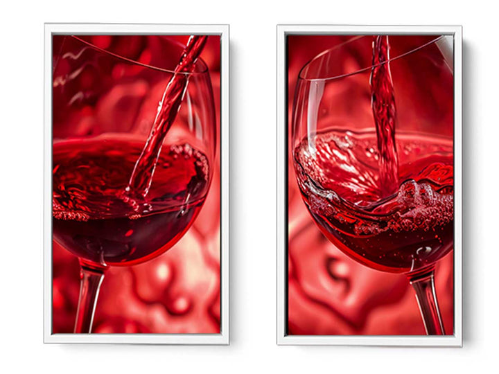 wine splash 2 peice wall art