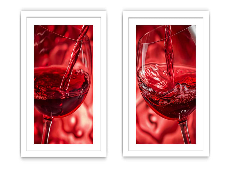 wine splash 2 peice wall art