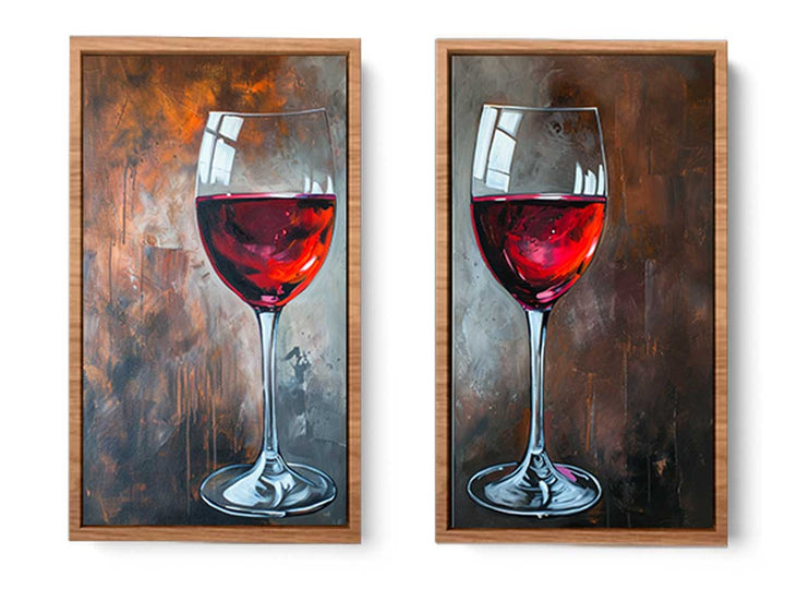 Red wine framed art
