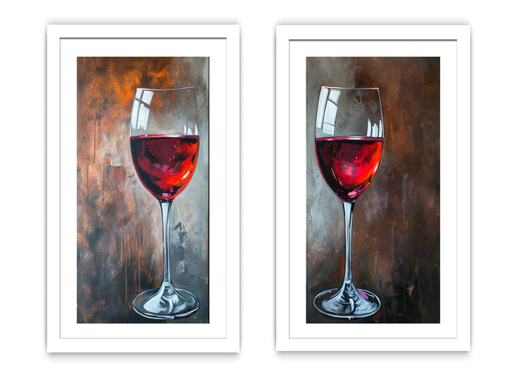 Red wine framed art