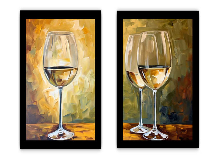 White wine framed art